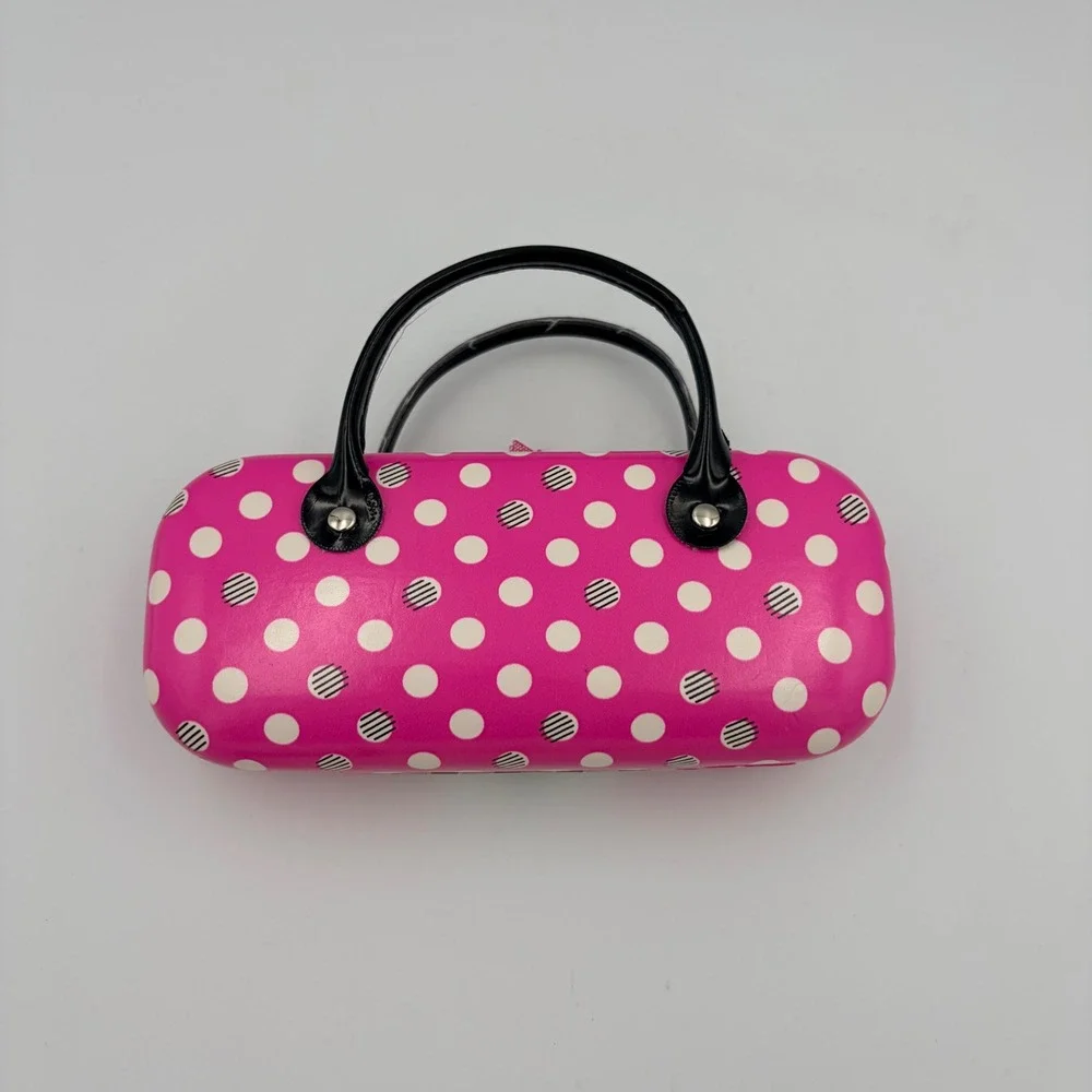 Minnie‎ Mouse Pink Polka Dot Hard Shell Sunglasses Case with Handle and Bow